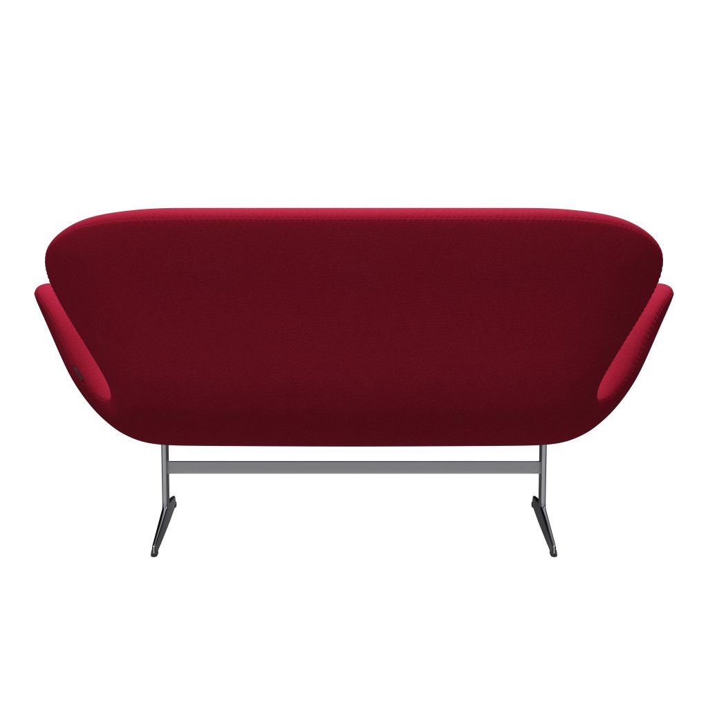 [product_category]-Fritz Hansen Swan Sofa 2 Seater, Satin Brushed Aluminium/Tonus Cherry-Fritz Hansen-3321-TON654-SPAL-FRI-4
