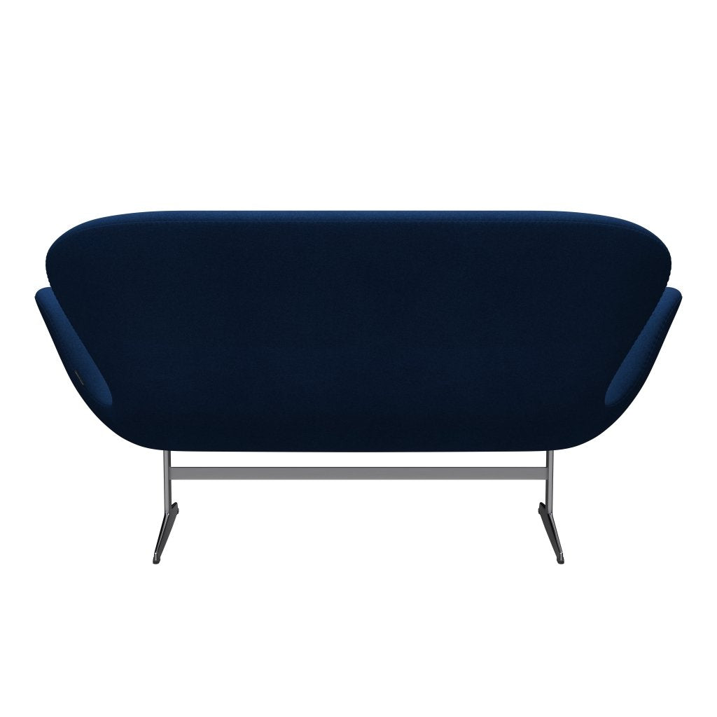 [product_category]-Fritz Hansen Swan Sofa 2 Seater, Satin Brushed Aluminium/Tonus Dark Coral Blue-Fritz Hansen-3321-TON132-SPAL-FRI-3