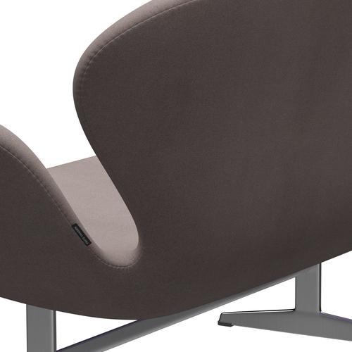 [product_category]-Fritz Hansen Swan Sofa 2 Seater, Satin Brushed Aluminium/Tonus Dusty Sand-Fritz Hansen-3321-TON240-SPAL-FRI-5