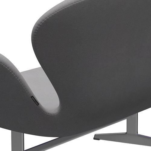 [product_category]-Fritz Hansen Swan Sofa 2 Seater, Satin Brushed Aluminium/Tonus Light Grey-Fritz Hansen-3321-TON216-SPAL-FRI-5