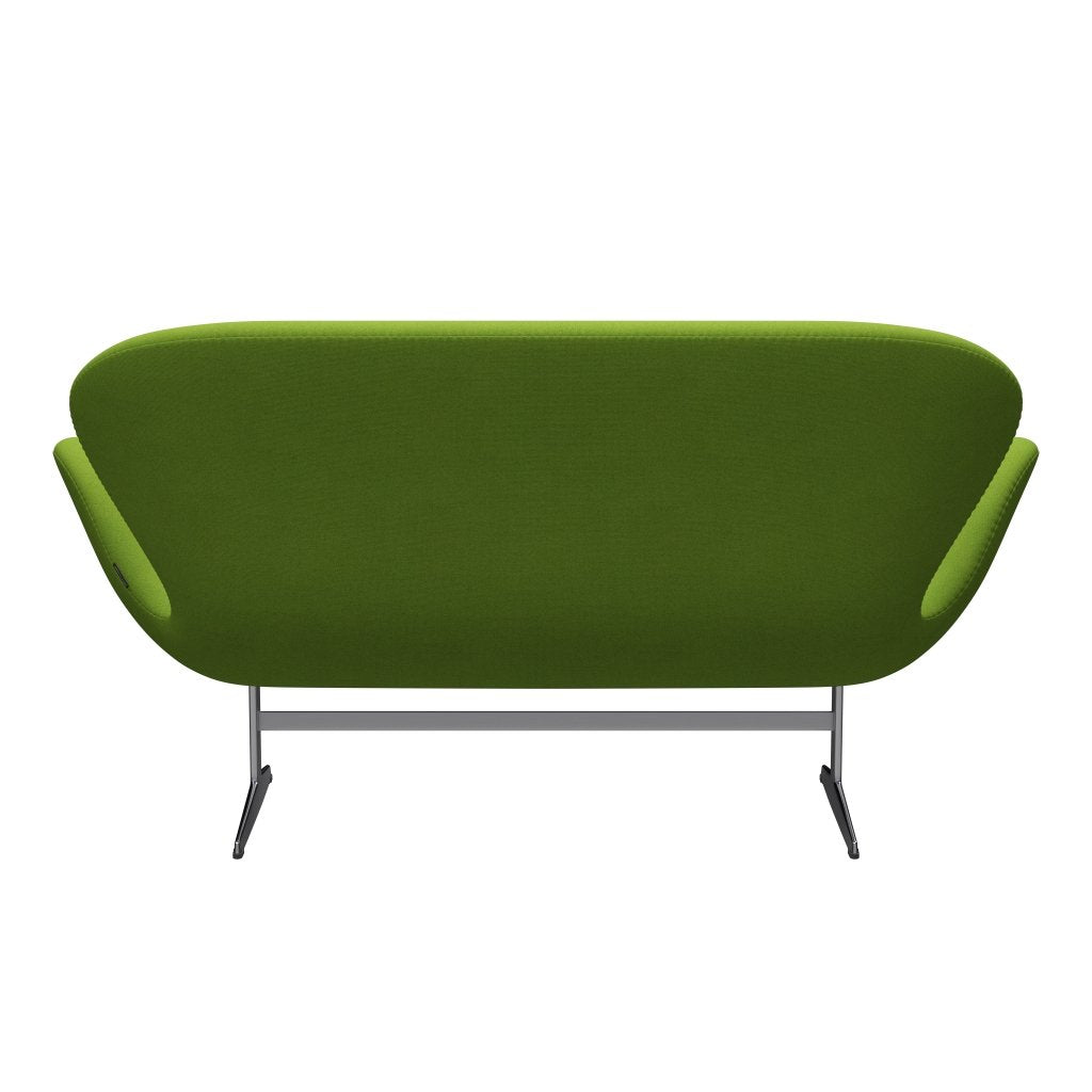 [product_category]-Fritz Hansen Swan Sofa 2 Seater, Satin Brushed Aluminium/Tonus Lime-Fritz Hansen-3321-TON118-SPAL-FRI-4