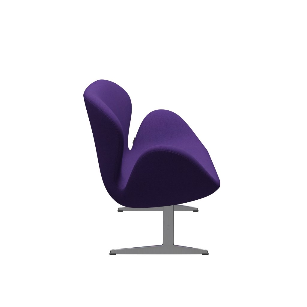 [product_category]-Fritz Hansen Swan Sofa 2 Seater, Satin Brushed Aluminium/Tonus Violet-Fritz Hansen-3321-TON634-SPAL-FRI-3