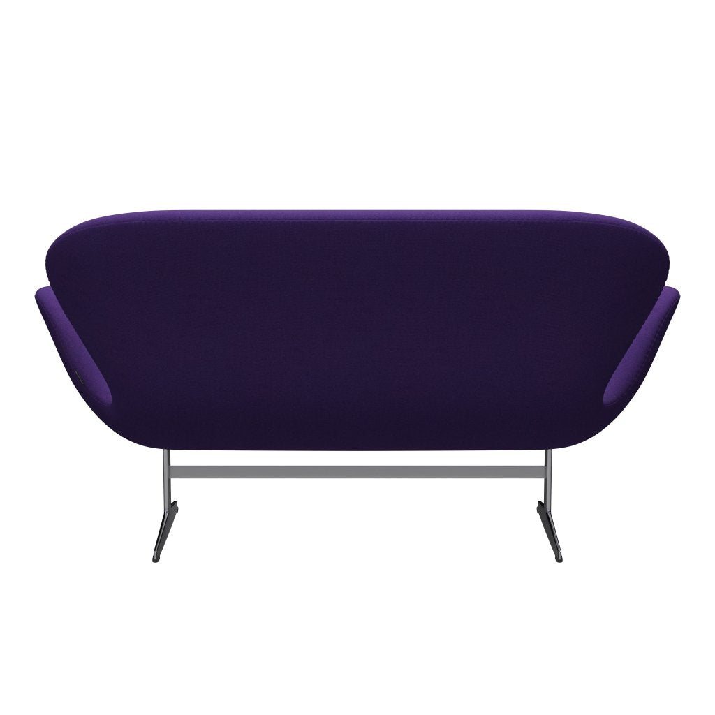 [product_category]-Fritz Hansen Swan Sofa 2 Seater, Satin Brushed Aluminium/Tonus Violet-Fritz Hansen-3321-TON634-SPAL-FRI-4