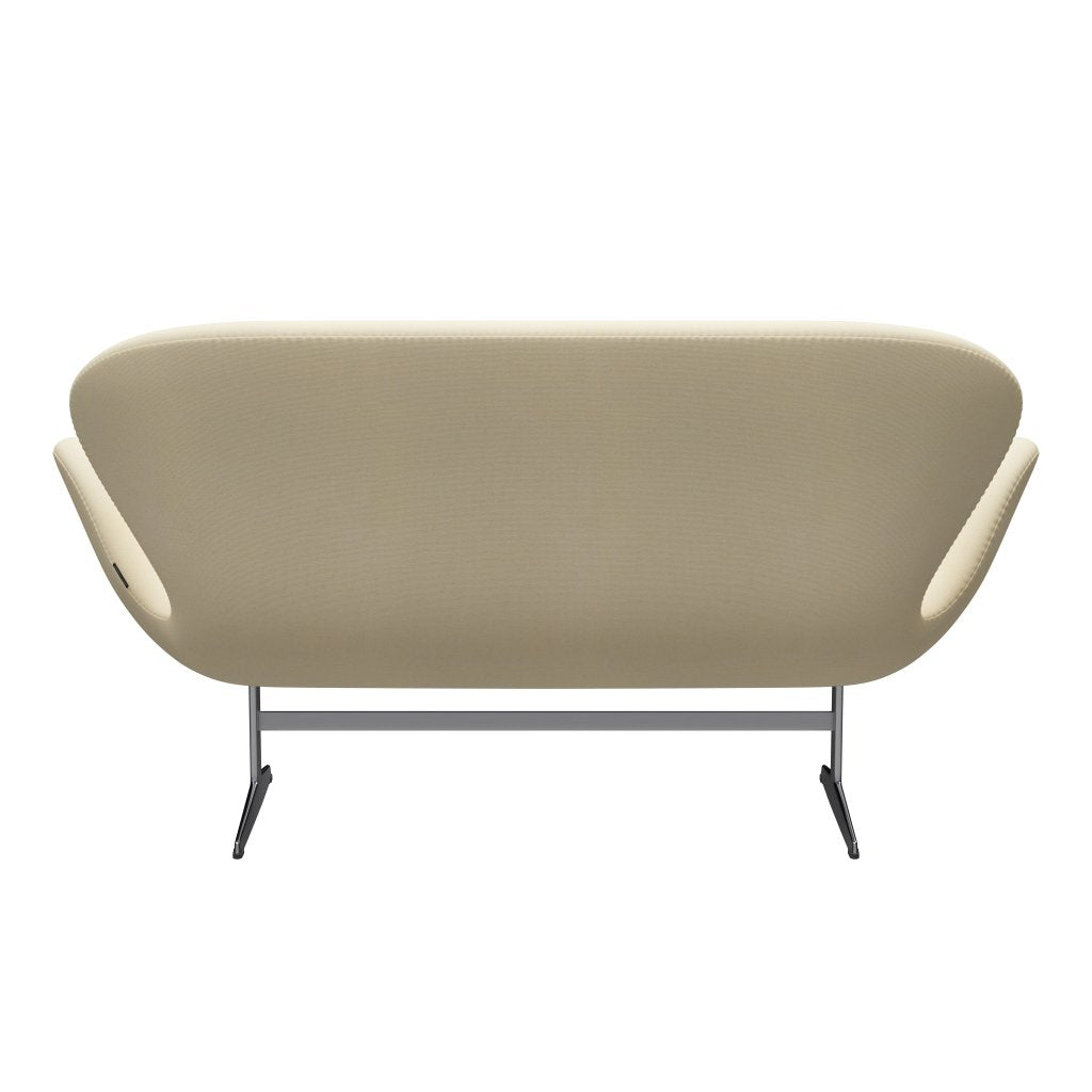 [product_category]-Fritz Hansen Swan Sofa 2 Seater, Satin Brushed Aluminium/Tonus Wool White-Fritz Hansen-3321-TON100-SPAL-FRI-4