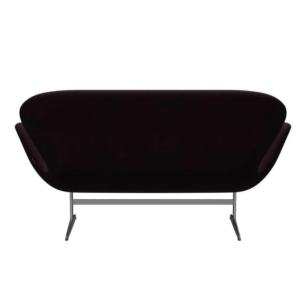 [product_category]-Fritz Hansen Swan Sofa 2 Seater, Satin Brushed Aluminum/Canvas Ocean Violet-Fritz Hansen-3321-CA0694-SPAL-FRI-4