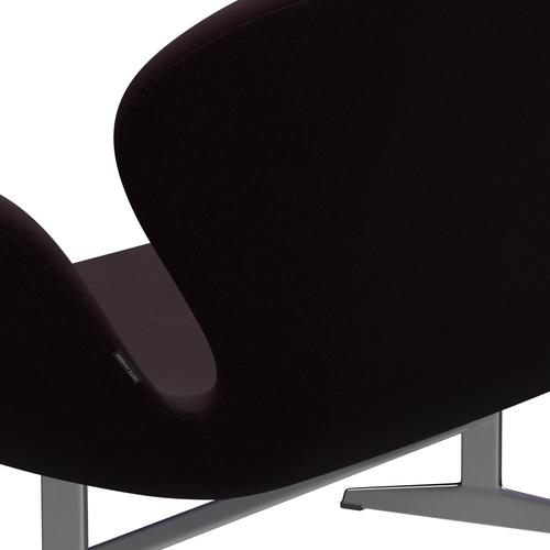 [product_category]-Fritz Hansen Swan Sofa 2 Seater, Satin Brushed Aluminum/Canvas Ocean Violet-Fritz Hansen-3321-CA0694-SPAL-FRI-5