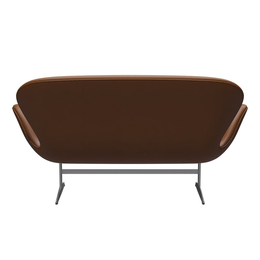 [product_category]-Fritz Hansen Swan Sofa 2 Seater, Silver Grey/Aura Walnut-Fritz Hansen-3321-CLWAL-SGBASE-FRI-4