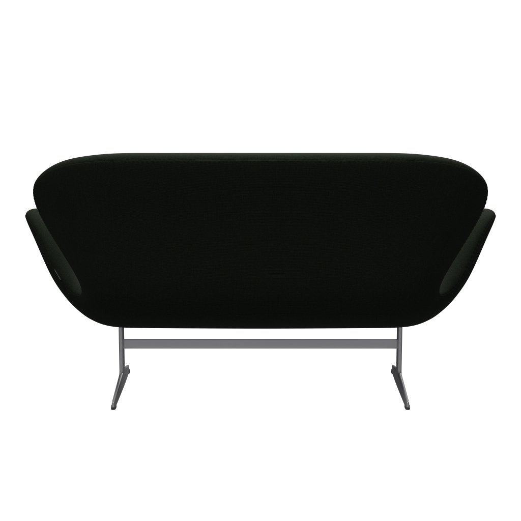 [product_category]-Fritz Hansen Swan Sofa 2 Seater, Silver Grey/Canvas Dark Green-Fritz Hansen-3321-CA0996-SGBASE-FRI-4