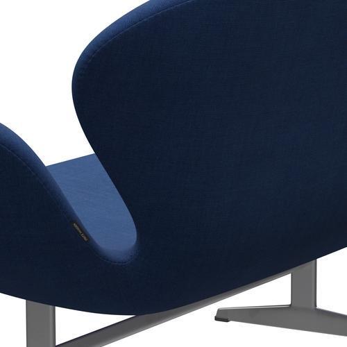 [product_category]-Fritz Hansen Swan Sofa 2 Seater, Silver Grey/Canvas Light Blue (0746)-Fritz Hansen-3321-CA0746-SGBASE-FRI-5