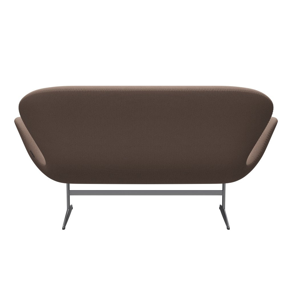 [product_category]-Fritz Hansen Swan Sofa 2 Seater, Silver Grey/Capture Brown-Fritz Hansen-3321-CP6701-SGBASE-FRI-4