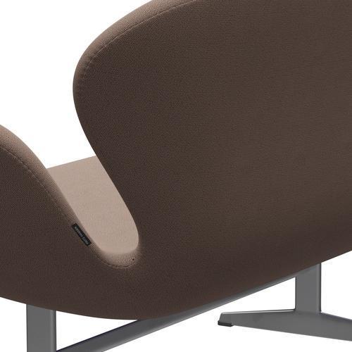 [product_category]-Fritz Hansen Swan Sofa 2 Seater, Silver Grey/Capture Brown-Fritz Hansen-3321-CP6701-SGBASE-FRI-5