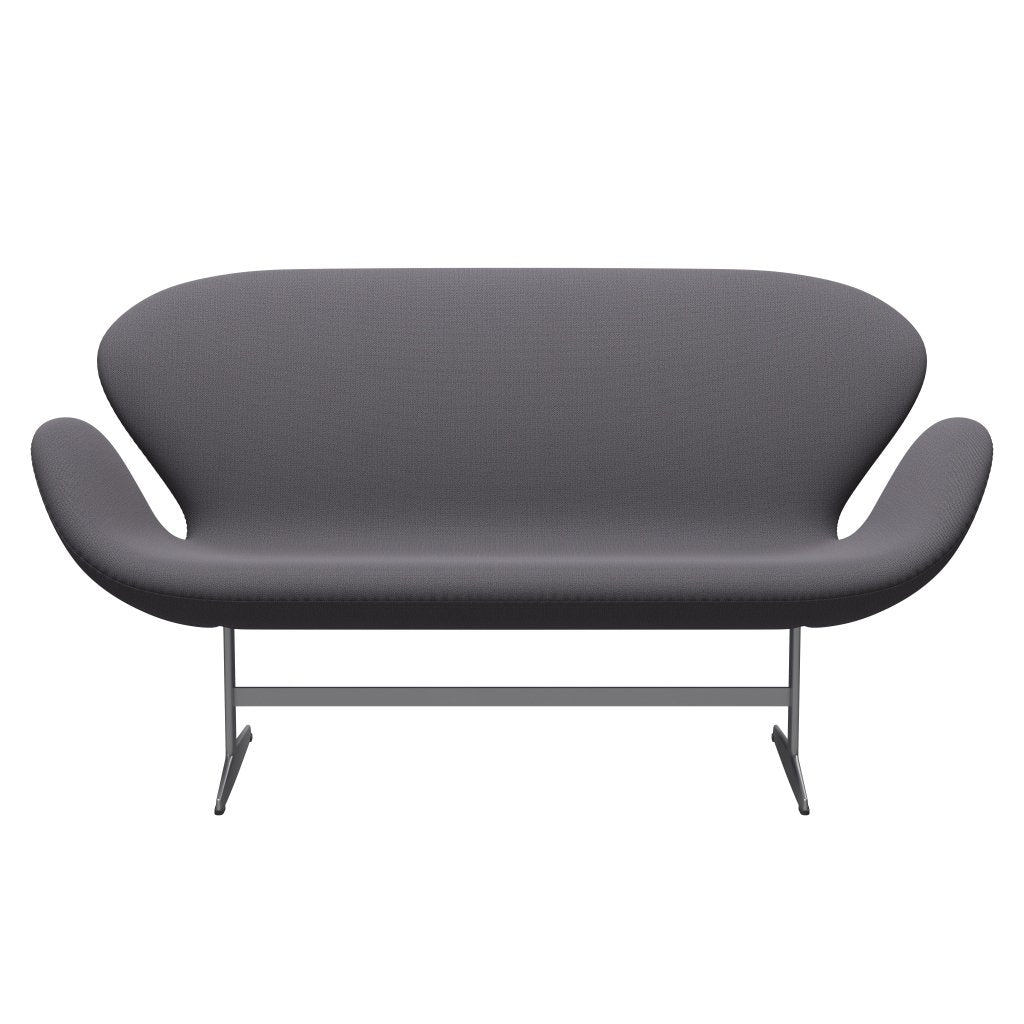 [product_category]-Fritz Hansen Swan Sofa 2 Seater, Silver Grey/Capture Dark Grey-Fritz Hansen-3321-CP4601-SGBASE-FRI-1