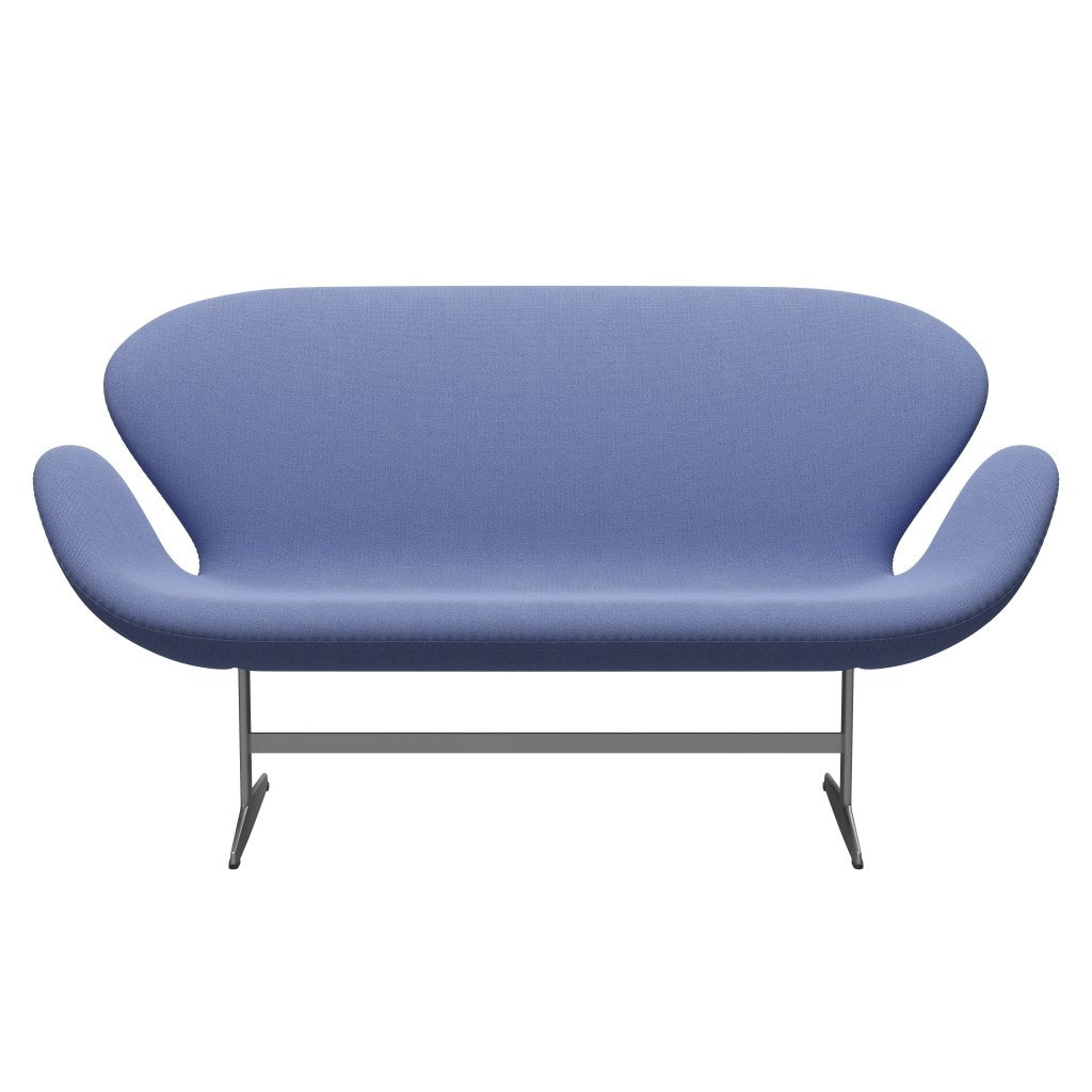 [product_category]-Fritz Hansen Swan Sofa 2 Seater, Silver Grey/Capture Light Blue (4901)-Fritz Hansen-3321-CP4901-SGBASE-FRI-1