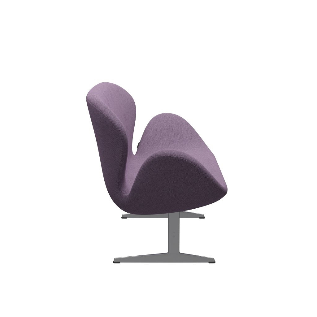 [product_category]-Fritz Hansen Swan Sofa 2 Seater, Silver Grey/Capture Light Violet-Fritz Hansen-3321-CP4501-SGBASE-FRI-3