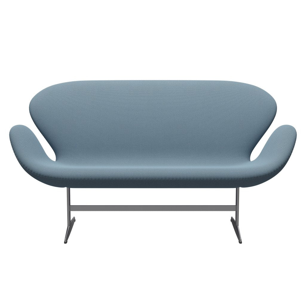 [product_category]-Fritz Hansen Swan Sofa 2 Seater, Silver Grey/Capture Soft Blue-Fritz Hansen-3321-CP5001-SGBASE-FRI-1
