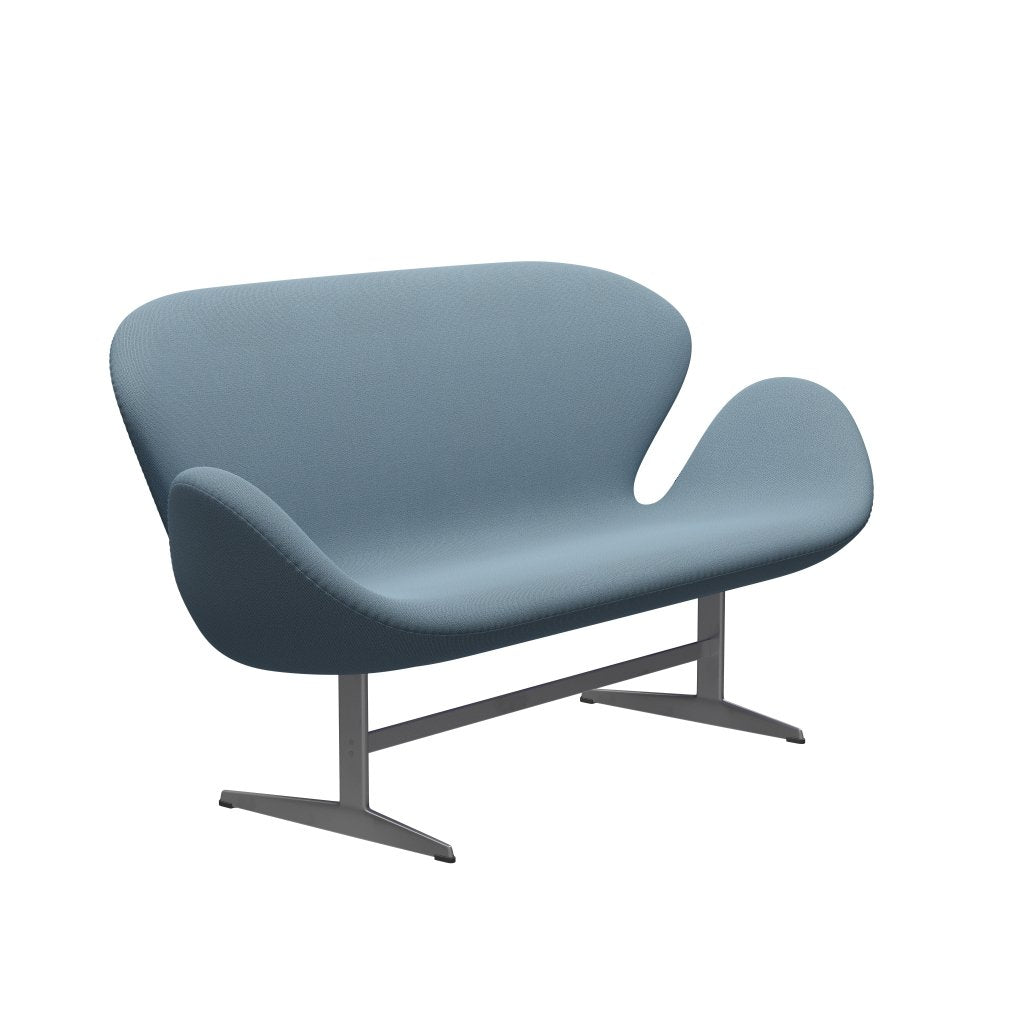 [product_category]-Fritz Hansen Swan Sofa 2 Seater, Silver Grey/Capture Soft Blue-Fritz Hansen-3321-CP5001-SGBASE-FRI-2