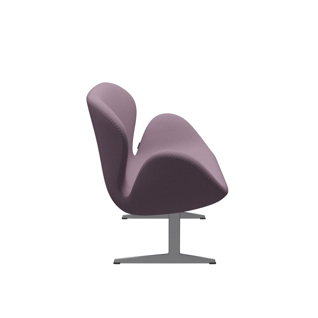 [product_category]-Fritz Hansen Swan Sofa 2 Seater, Silver Grey/Capture Violet/Brown-Fritz Hansen-3321-CP6202-SGBASE-FRI-3