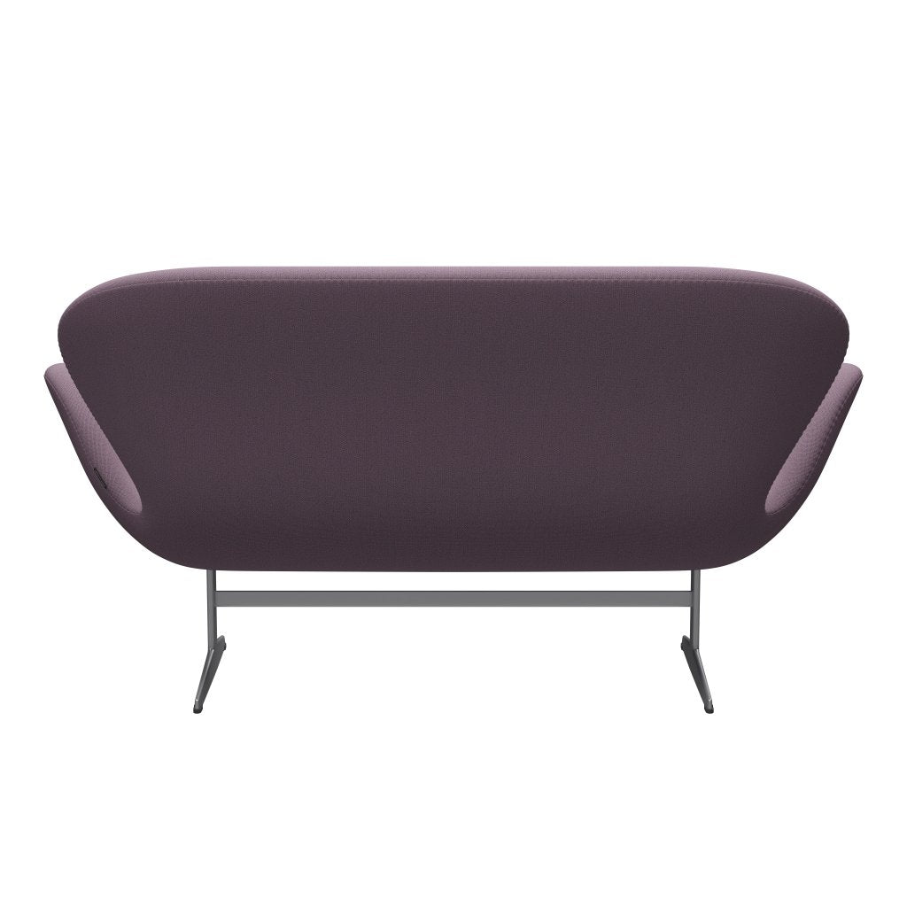 [product_category]-Fritz Hansen Swan Sofa 2 Seater, Silver Grey/Capture Violet/Brown-Fritz Hansen-3321-CP6202-SGBASE-FRI-4