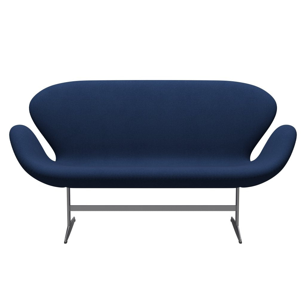 [product_category]-Fritz Hansen Swan Sofa 2 Seater, Silver Grey/Christianshavn Blue Uni-Fritz Hansen-3321-CH1153-SGBASE-FRI-1