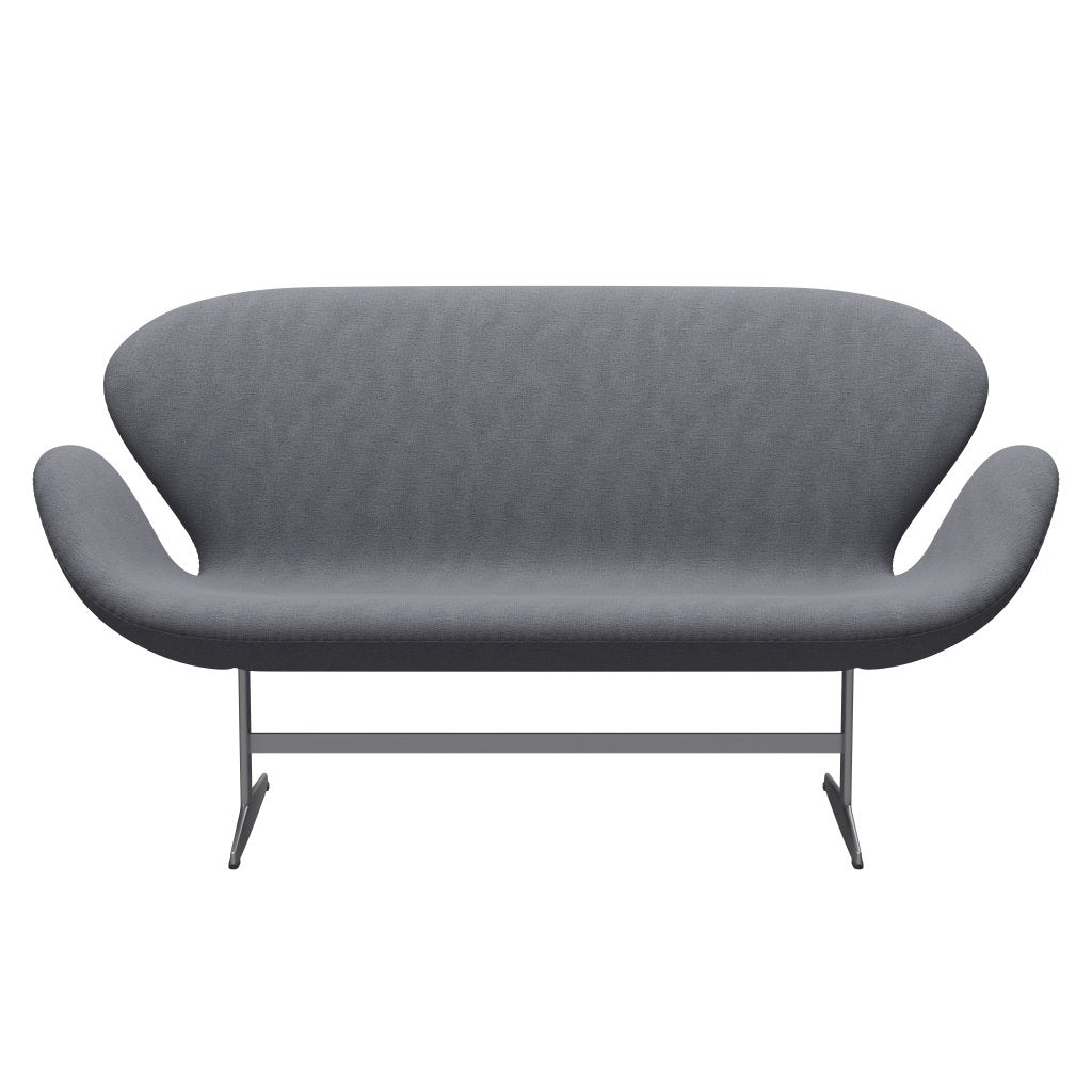 [product_category]-Fritz Hansen Swan Sofa 2 Seater, Silver Grey/Christianshavn Light Grey-Fritz Hansen-3321-CH1171-SGBASE-FRI-1