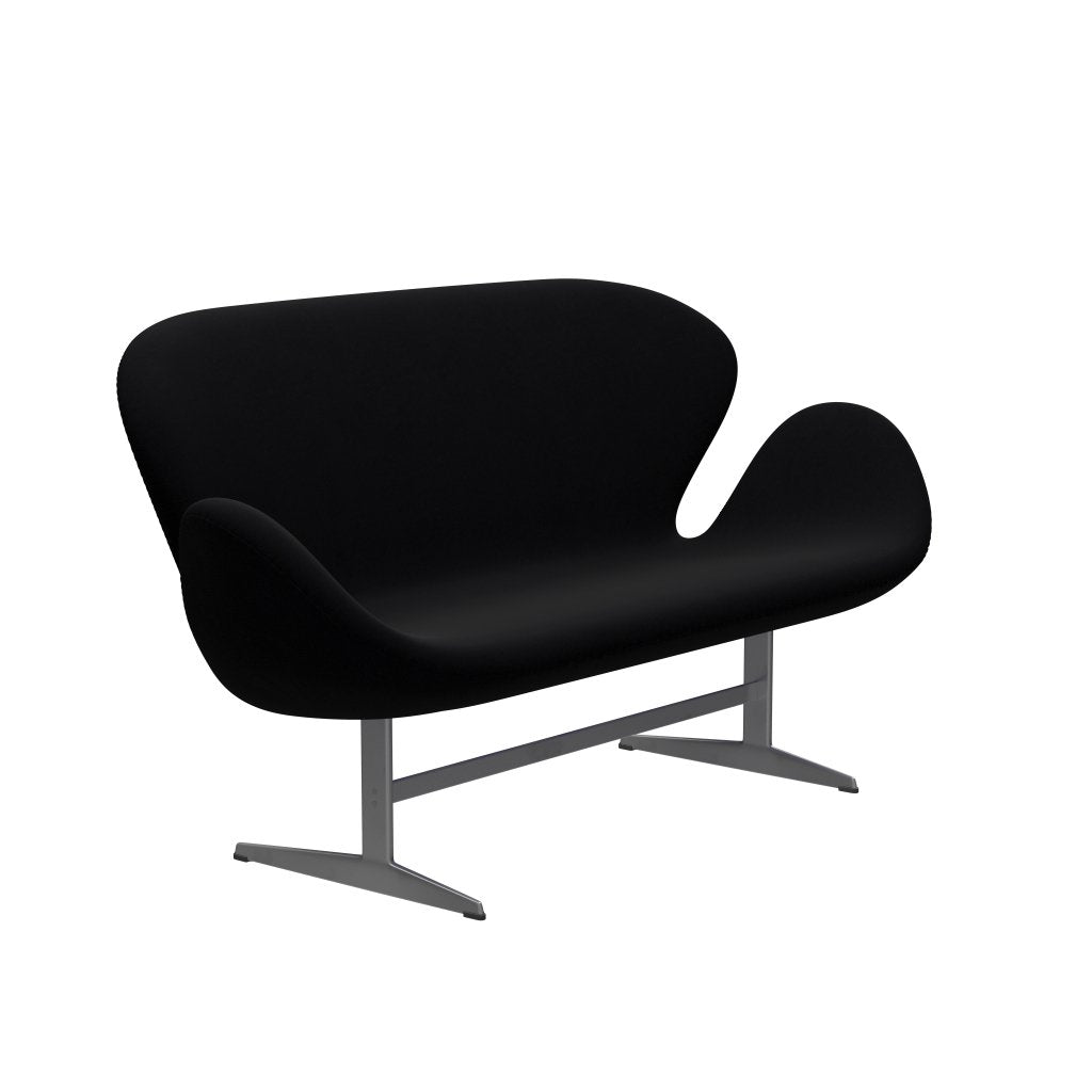 [product_category]-Fritz Hansen Swan Sofa 2 Seater, Silver Grey/Comfort Black (00050)-Fritz Hansen-3321-C00050-SGBASE-FRI-2