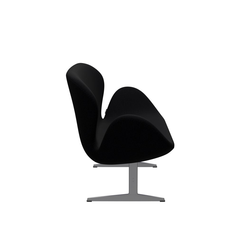 [product_category]-Fritz Hansen Swan Sofa 2 Seater, Silver Grey/Comfort Black (00050)-Fritz Hansen-3321-C00050-SGBASE-FRI-3