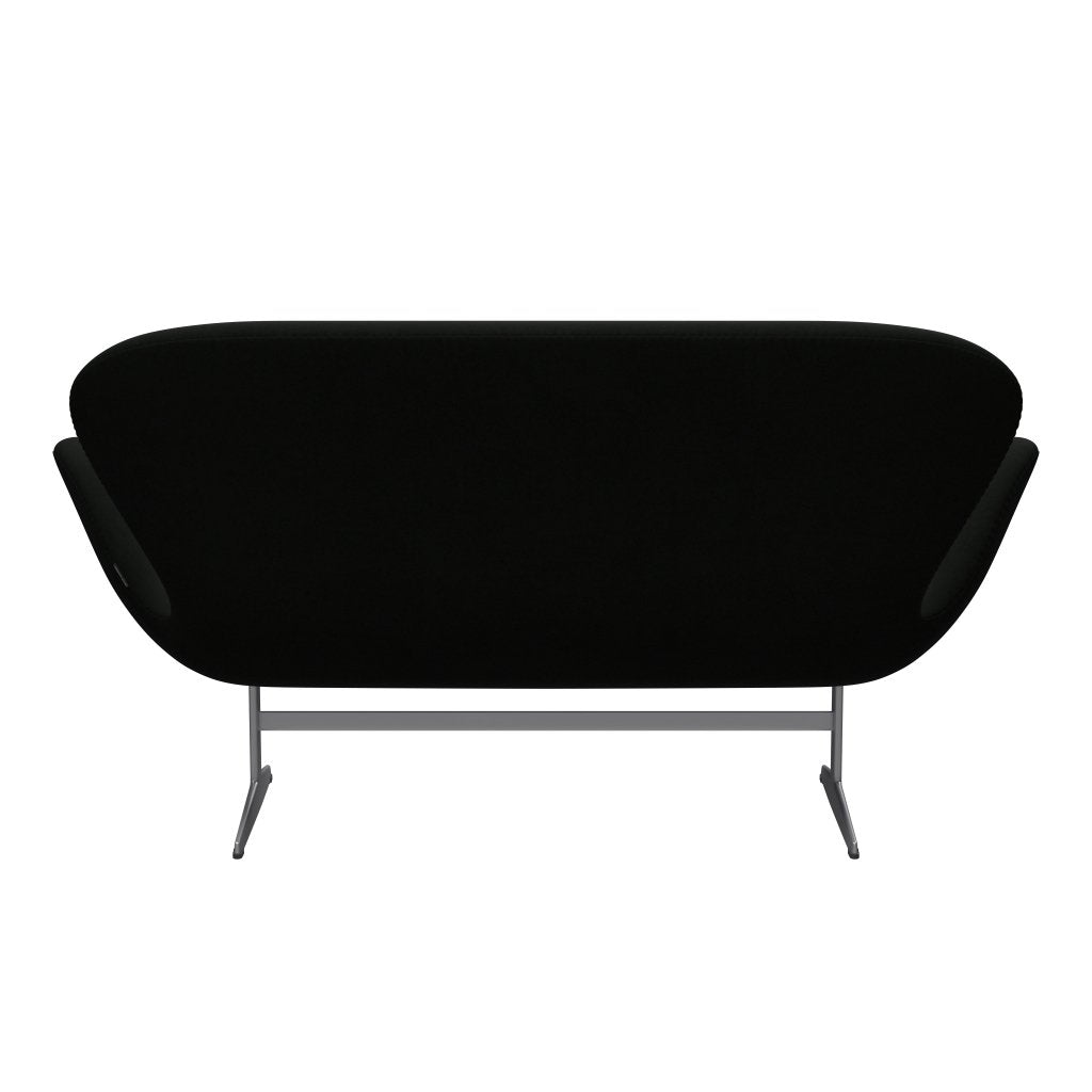[product_category]-Fritz Hansen Swan Sofa 2 Seater, Silver Grey/Comfort Black (60009)-Fritz Hansen-3321-C60009-SGBASE-FRI-4