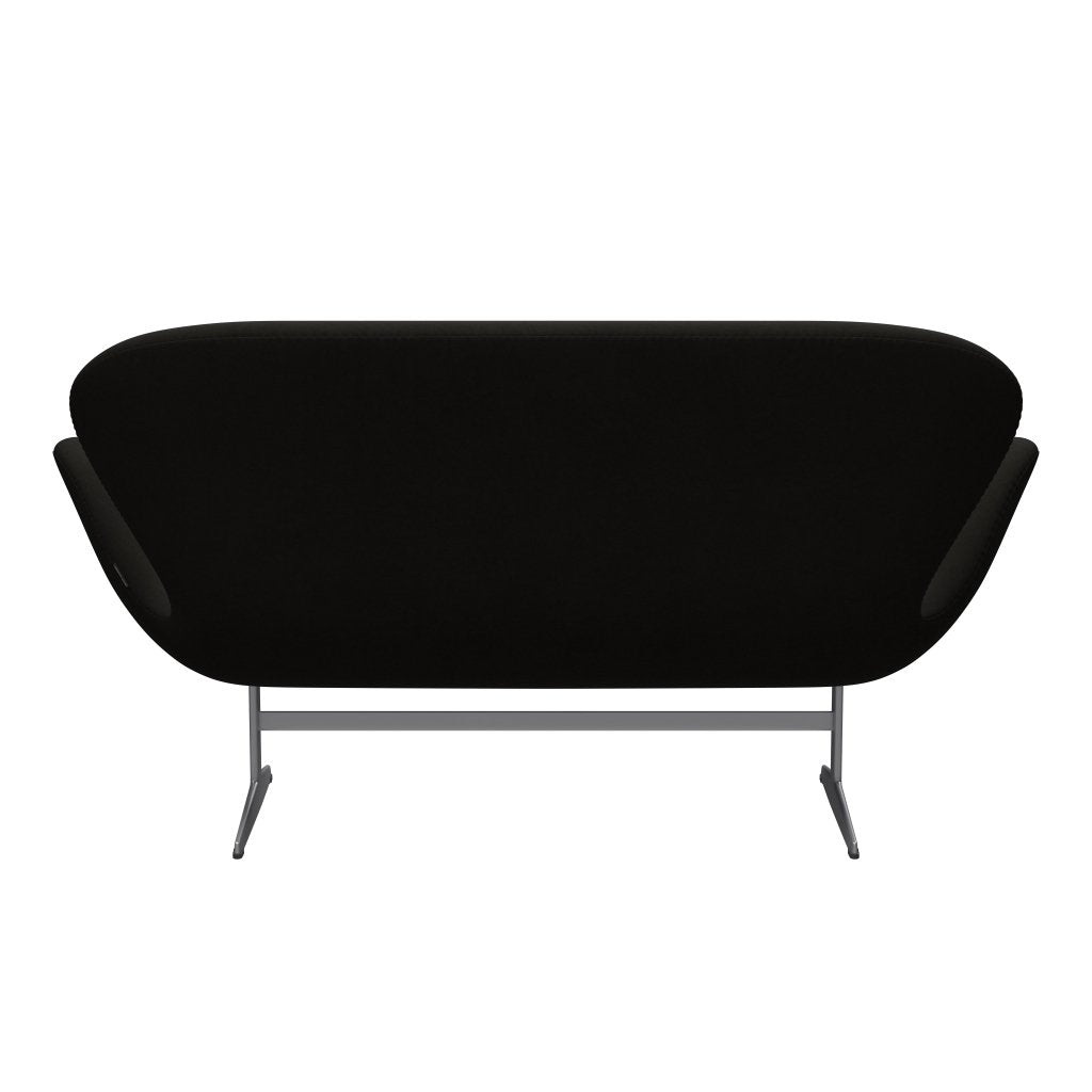 [product_category]-Fritz Hansen Swan Sofa 2 Seater, Silver Grey/Comfort Black (61013)-Fritz Hansen-3321-C61013-SGBASE-FRI-4