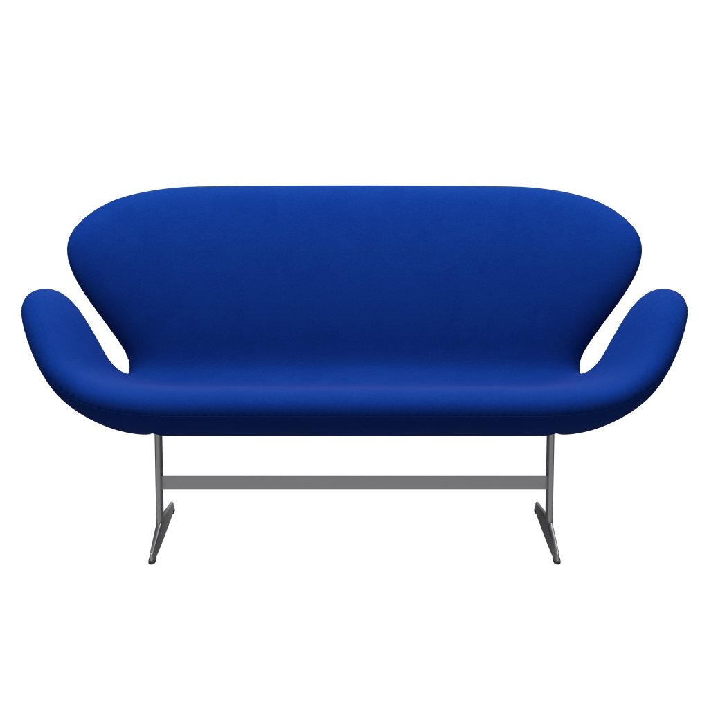 [product_category]-Fritz Hansen Swan Sofa 2 Seater, Silver Grey/Comfort Blue (00035)-Fritz Hansen-3321-C00035-SGBASE-FRI-1