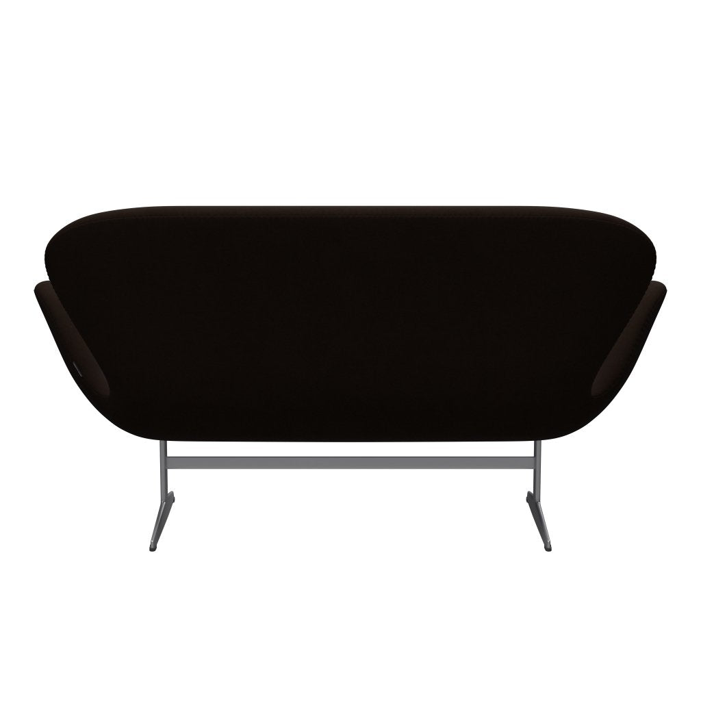 [product_category]-Fritz Hansen Swan Sofa 2 Seater, Silver Grey/Comfort Brown (01566)-Fritz Hansen-3321-C01566-SGBASE-FRI-4