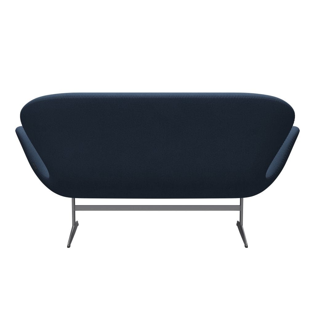 [product_category]-Fritz Hansen Swan Sofa 2 Seater, Silver Grey/Comfort Dark Grey (09074)-Fritz Hansen-3321-C09074-SGBASE-FRI-4