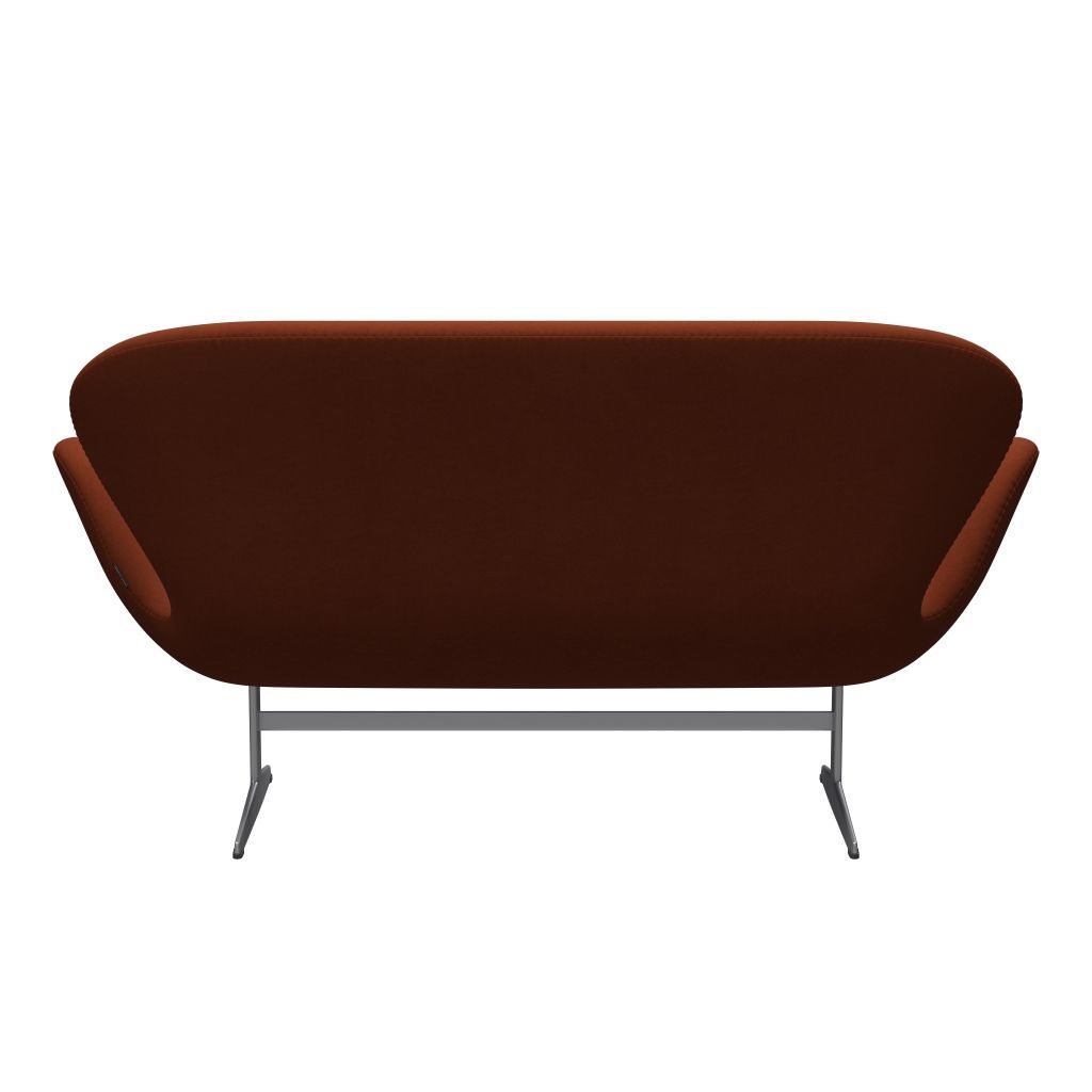 [product_category]-Fritz Hansen Swan Sofa 2 Seater, Silver Grey/Comfort Dark Red (61018)-Fritz Hansen-3321-C61018-SGBASE-FRI-4
