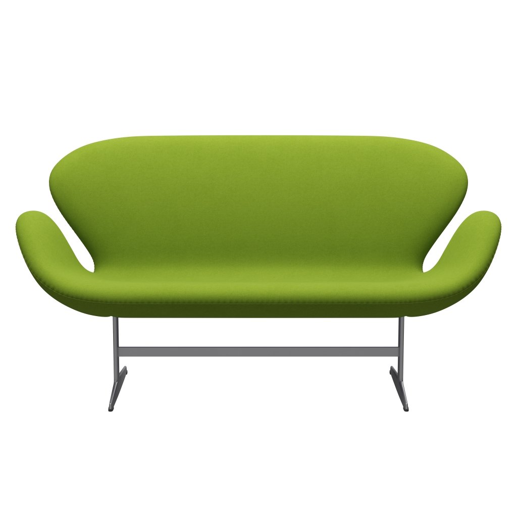 [product_category]-Fritz Hansen Swan Sofa 2 Seater, Silver Grey/Comfort Green (68011)-Fritz Hansen-3321-C68011-SGBASE-FRI-1