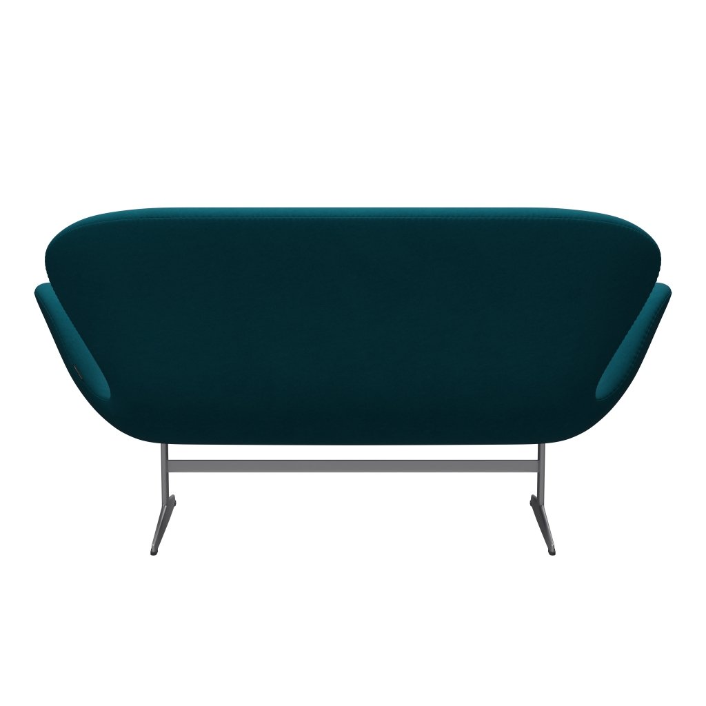 [product_category]-Fritz Hansen Swan Sofa 2 Seater, Silver Grey/Comfort Green/Blue-Fritz Hansen-3321-C08422-SGBASE-FRI-4