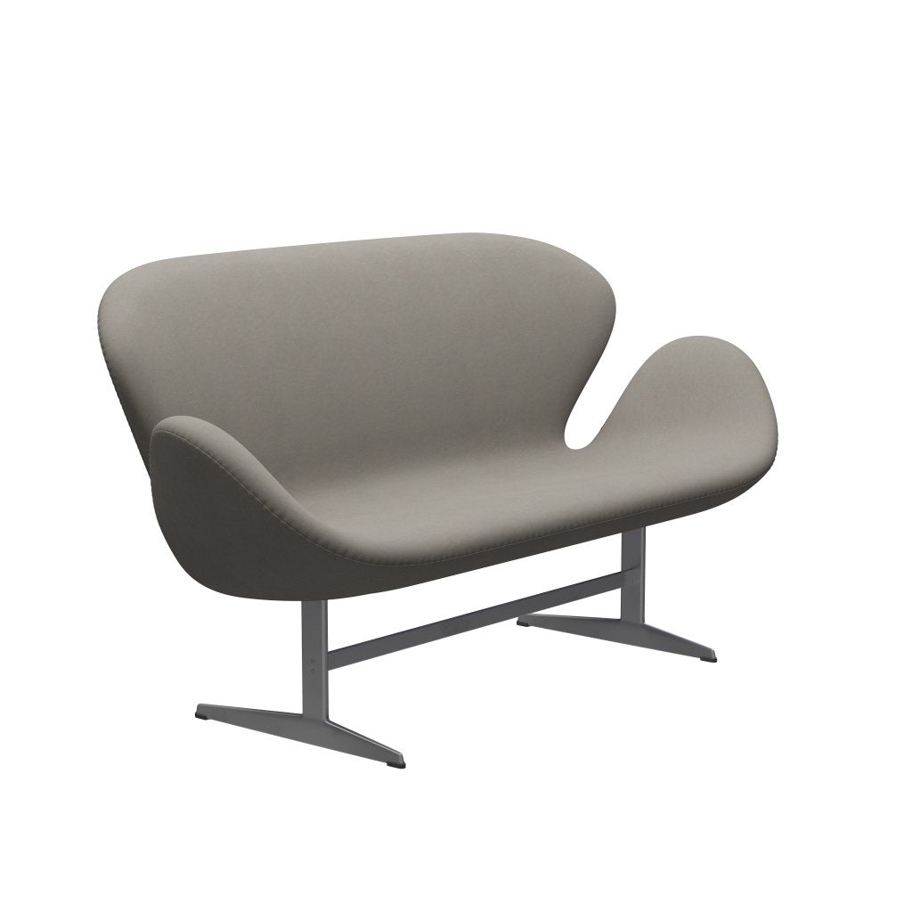 [product_category]-Fritz Hansen Swan Sofa 2 Seater, Silver Grey/Comfort Grey (60003)-Fritz Hansen-3321-C60003-SGBASE-FRI-2