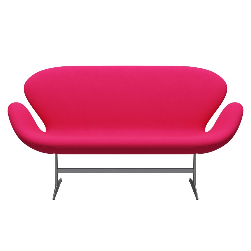 [product_category]-Fritz Hansen Swan Sofa 2 Seater, Silver Grey/Comfort Pink-Fritz Hansen-3321-C64012-SGBASE-FRI-1