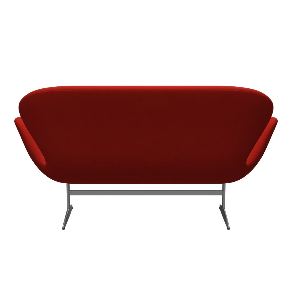 [product_category]-Fritz Hansen Swan Sofa 2 Seater, Silver Grey/Comfort Red (00026)-Fritz Hansen-3321-C00026-SGBASE-FRI-4
