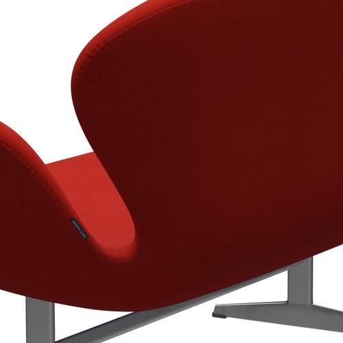 [product_category]-Fritz Hansen Swan Sofa 2 Seater, Silver Grey/Comfort Red (00026)-Fritz Hansen-3321-C00026-SGBASE-FRI-5