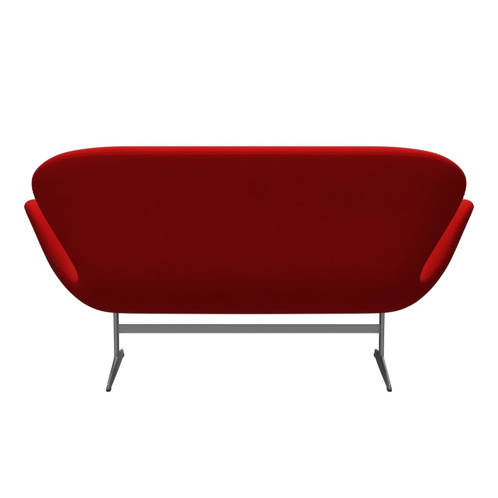 [product_category]-Fritz Hansen Swan Sofa 2 Seater, Silver Grey/Comfort Red (64003)-Fritz Hansen-3321-C64003-SGBASE-FRI-4