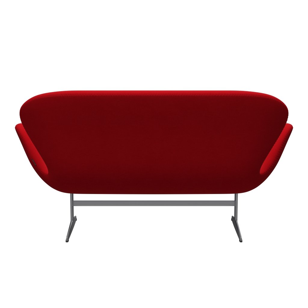 [product_category]-Fritz Hansen Swan Sofa 2 Seater, Silver Grey/Comfort Red (64013)-Fritz Hansen-3321-C64013-SGBASE-FRI-4