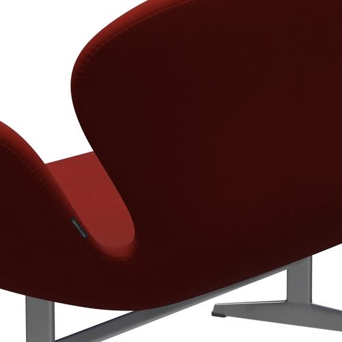 [product_category]-Fritz Hansen Swan Sofa 2 Seater, Silver Grey/Comfort Rust Red (00028)-Fritz Hansen-3321-C00028-SGBASE-FRI-5
