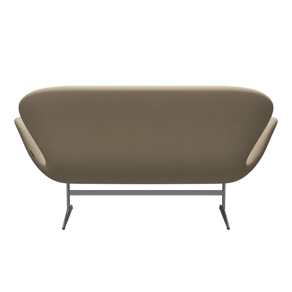 [product_category]-Fritz Hansen Swan Sofa 2 Seater, Silver Grey/Comfort Sand Light (61002)-Fritz Hansen-3321-C61002-SGBASE-FRI-4