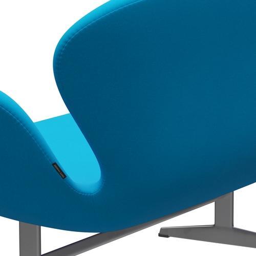 [product_category]-Fritz Hansen Swan Sofa 2 Seater, Silver Grey/Comfort Turquoise (67001)-Fritz Hansen-3321-C67001-SGBASE-FRI-5