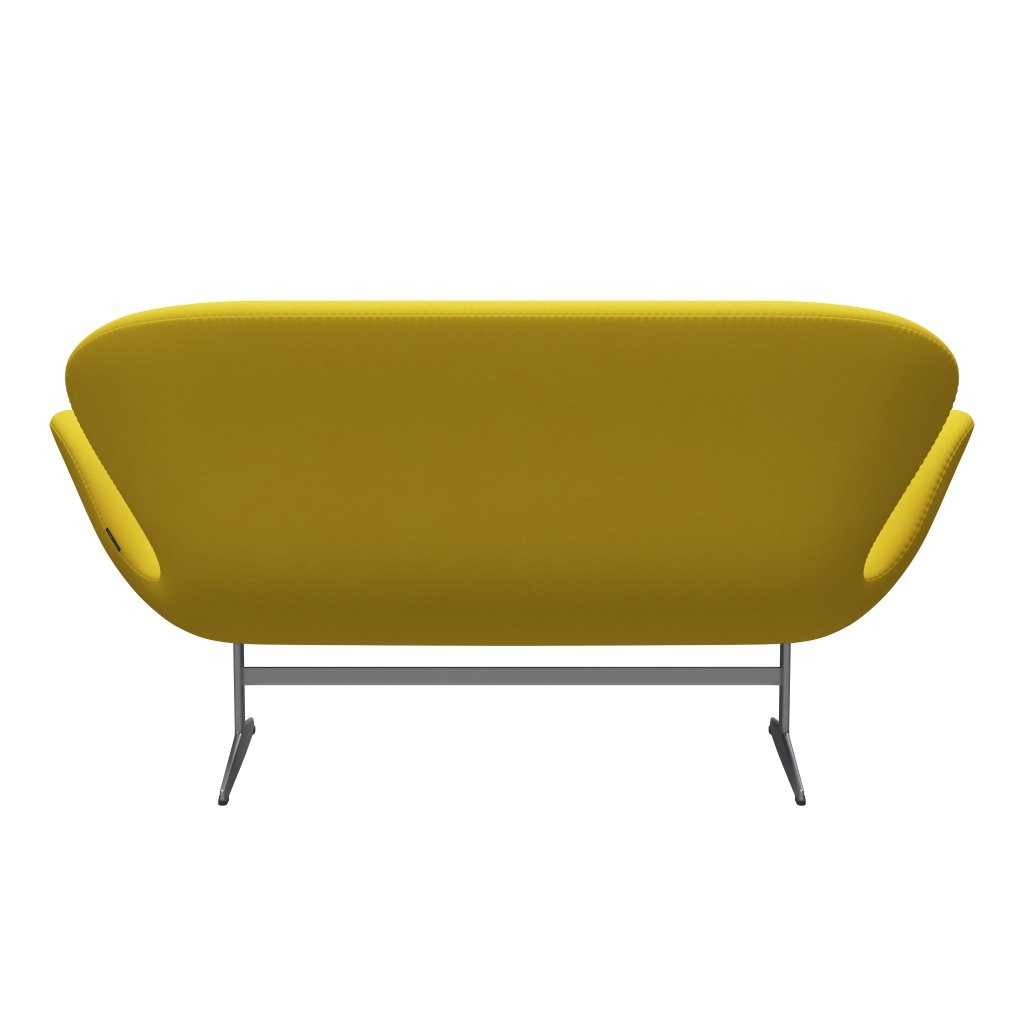 [product_category]-Fritz Hansen Swan Sofa 2 Seater, Silver Grey/Comfort Yellow (62003)-Fritz Hansen-3321-C62003-SGBASE-FRI-4