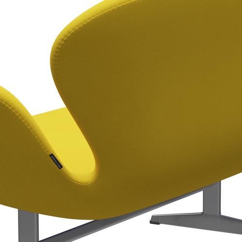 [product_category]-Fritz Hansen Swan Sofa 2 Seater, Silver Grey/Comfort Yellow (62003)-Fritz Hansen-3321-C62003-SGBASE-FRI-5