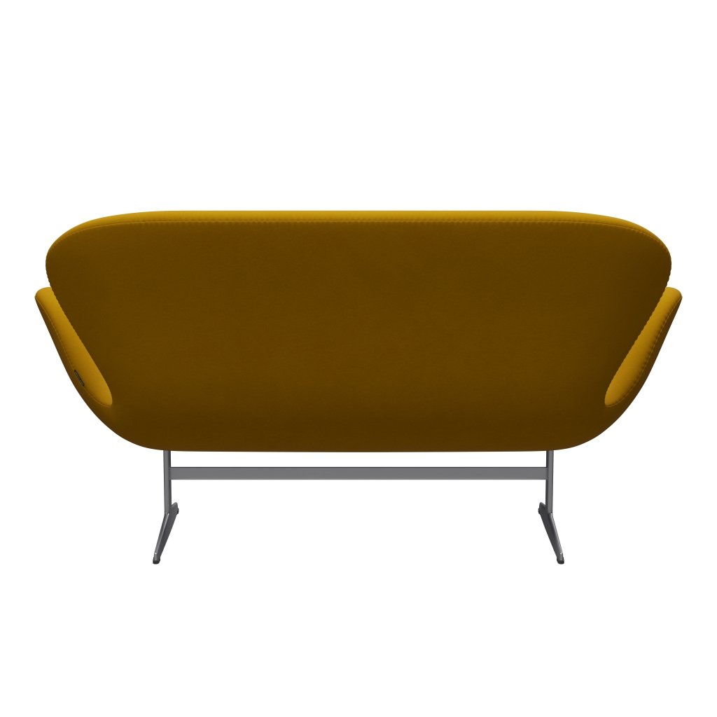 [product_category]-Fritz Hansen Swan Sofa 2 Seater, Silver Grey/Comfort Yellow (62004)-Fritz Hansen-3321-C62004-SGBASE-FRI-4