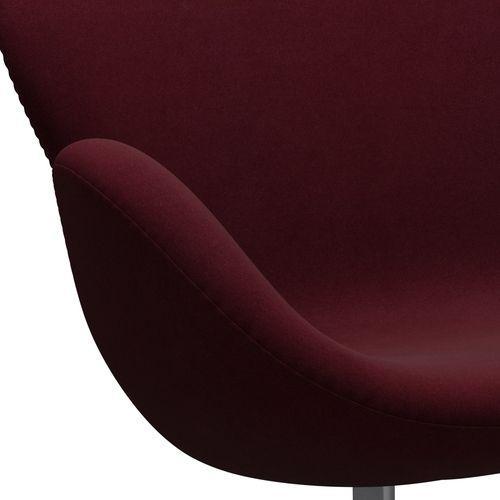 [product_category]-Fritz Hansen Swan Sofa 2 Seater, Silver Grey/Divina Aubergine (671)-Fritz Hansen-3321-DIV671-SGBASE-FRI-5
