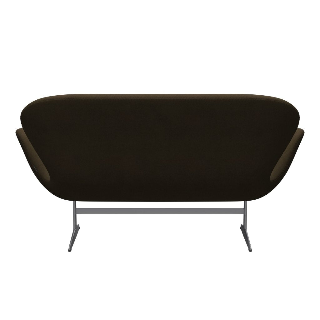 [product_category]-Fritz Hansen Swan Sofa 2 Seater, Silver Grey/Divina Brown (984)-Fritz Hansen-3321-DIV984-SGBASE-FRI-4