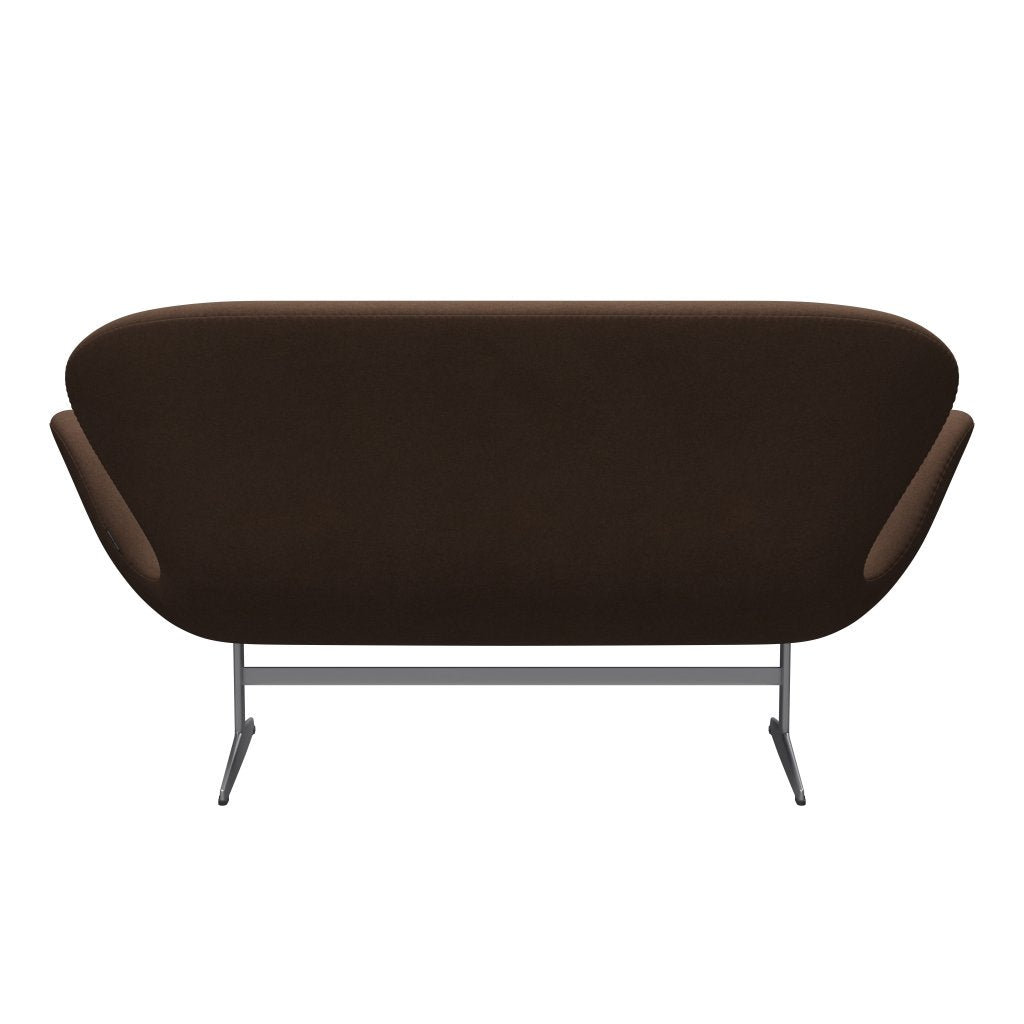 [product_category]-Fritz Hansen Swan Sofa 2 Seater, Silver Grey/Divina Dark Brown (356)-Fritz Hansen-3321-DIV356-SGBASE-FRI-4