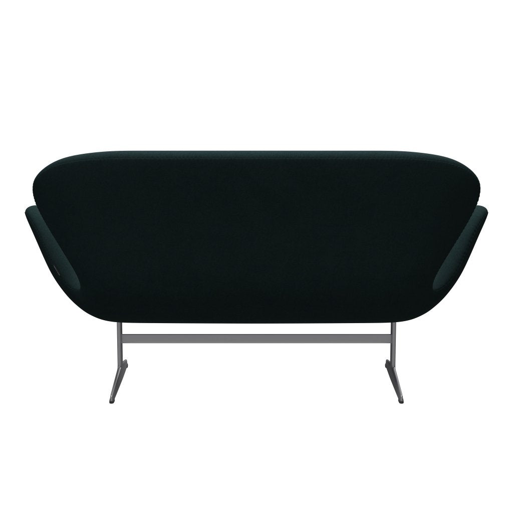 [product_category]-Fritz Hansen Swan Sofa 2 Seater, Silver Grey/Divina Dark Green (886)-Fritz Hansen-3321-DIV886-SGBASE-FRI-4